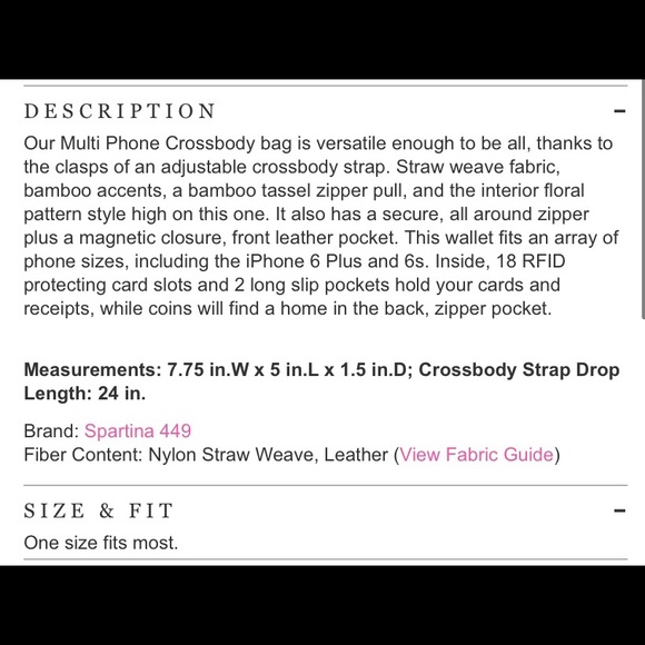 Spartina 449 Bamboo-Chic Multiphone Crossbody Bag - Picture 10 of 10